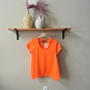 BCBG Maxazria neon 🍊 orange shirt top blouse